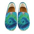 Blue Green And White Tie Dye Print Casual Shoes
