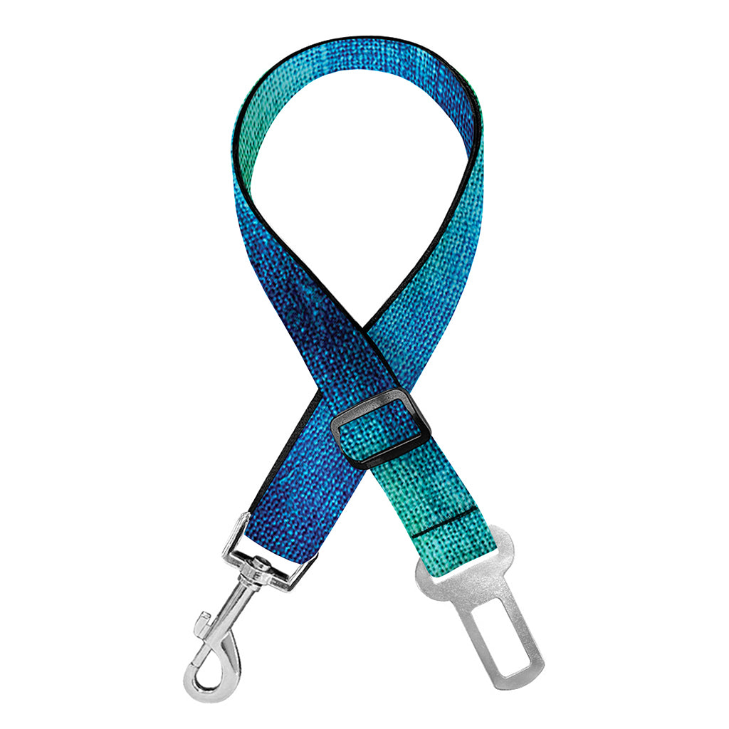 Blue Green And White Tie Dye Print Dog Seat Belt