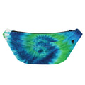 Blue Green And White Tie Dye Print Fanny Pack