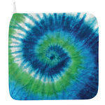Blue Green And White Tie Dye Print Hand Towel