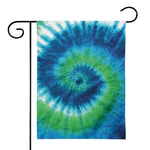 Blue Green And White Tie Dye Print House Flag