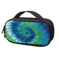 Blue Green And White Tie Dye Print Portable Cooler Travel Case