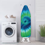 Blue Green And White Tie Dye Print Ironing Board Cover