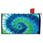 Blue Green And White Tie Dye Print Mailbox Cover