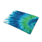 Blue Green And White Tie Dye Print Pet Cooling Mat Cover