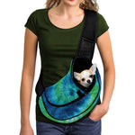 Blue Green And White Tie Dye Print Pet Sling Carrier