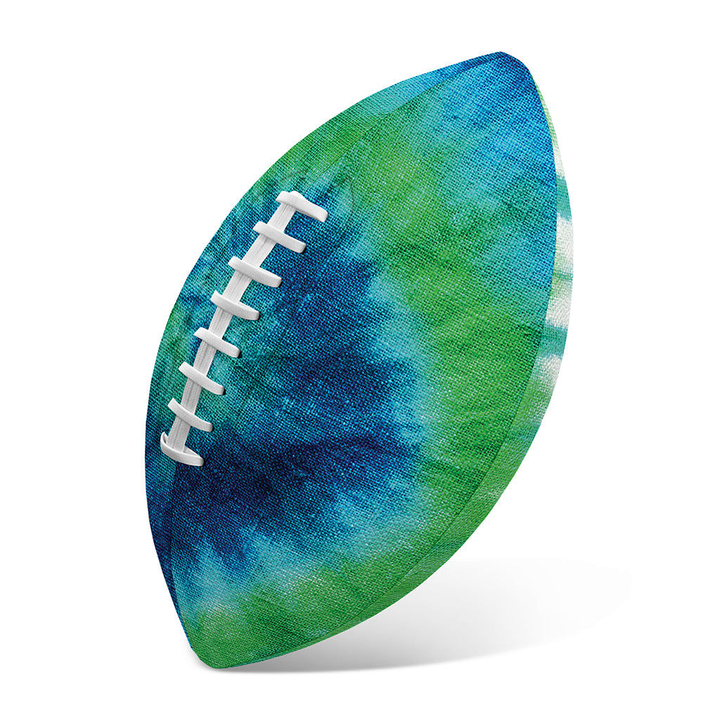 Blue Green And White Tie Dye Print Rugby Ball