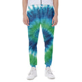 Blue Green And White Tie Dye Print Joggers
