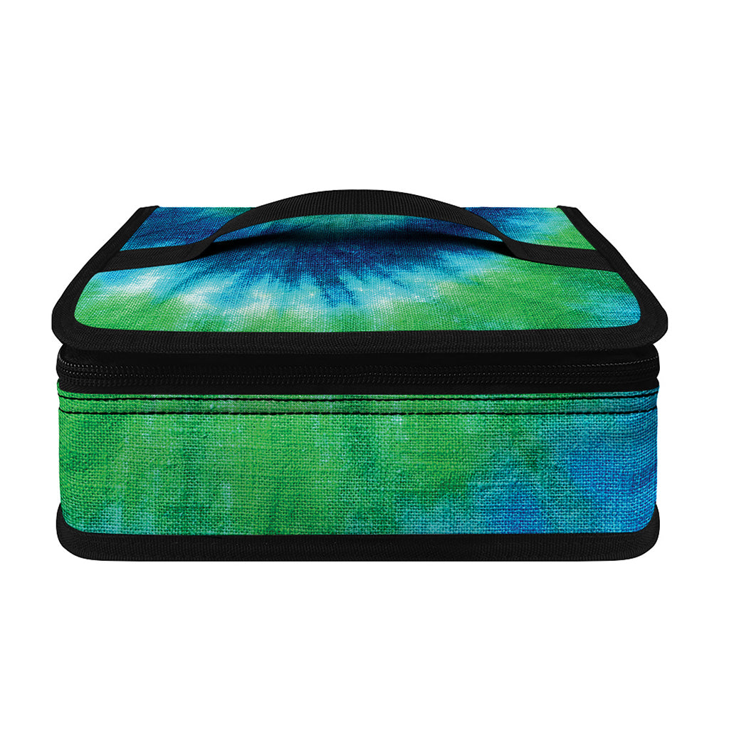 Blue Green And White Tie Dye Print Small Lunch Bag