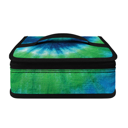 Blue Green And White Tie Dye Print Small Lunch Bag