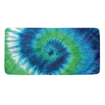 Blue Green And White Tie Dye Print Towel