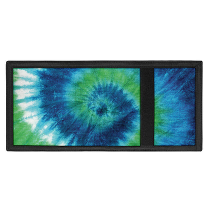 Blue Green And White Tie Dye Print Trifold Wallet