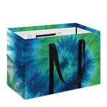 Blue Green And White Tie Dye Print Utility Tote Bag