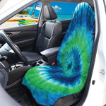Blue Green And White Tie Dye Print Waterproof Car Seat Cover