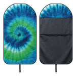 Blue Green And White Tie Dye Print Waterproof Car Seat Cover