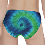 Blue Green And White Tie Dye Print Women's Panties
