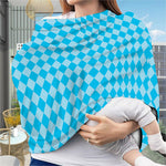 Blue Harlequin Pattern Print Baby Seat Cover