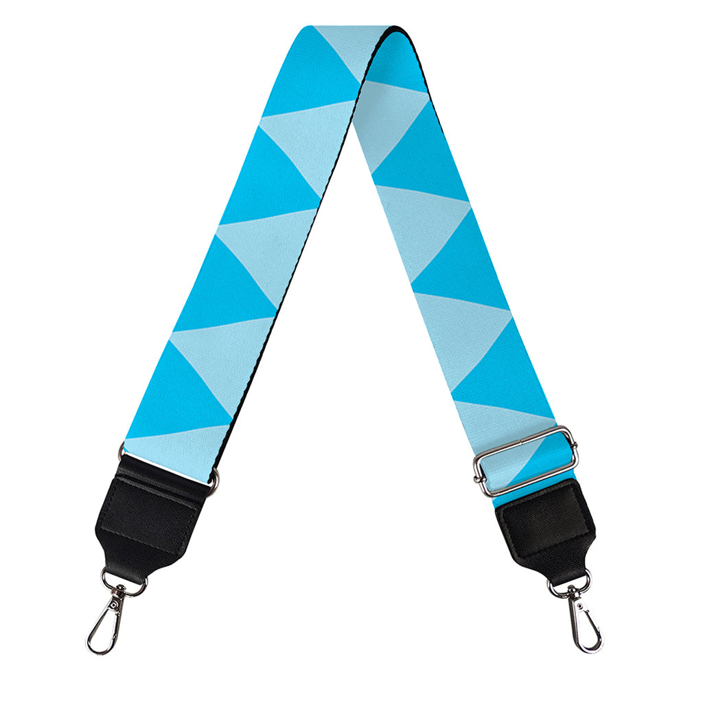 Blue Harlequin Pattern Print Bag Strap