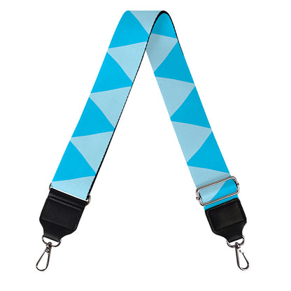 Blue Harlequin Pattern Print Bag Strap
