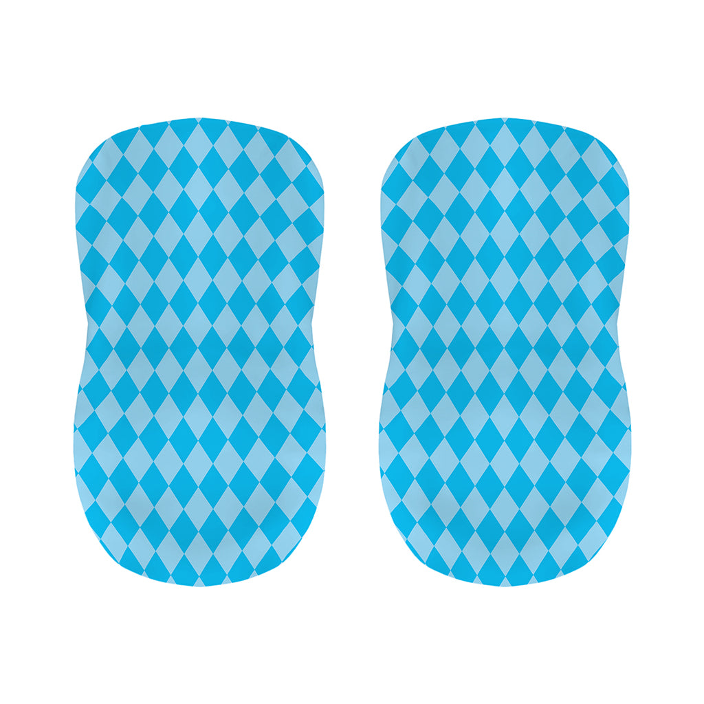 Blue Harlequin Pattern Print Bar Stool Covers