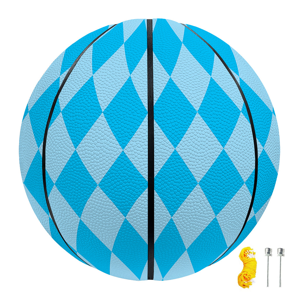 Blue Harlequin Pattern Print Basketball