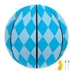Blue Harlequin Pattern Print Basketball