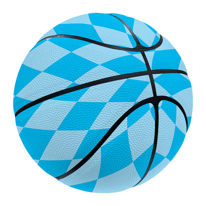 Blue Harlequin Pattern Print Basketball