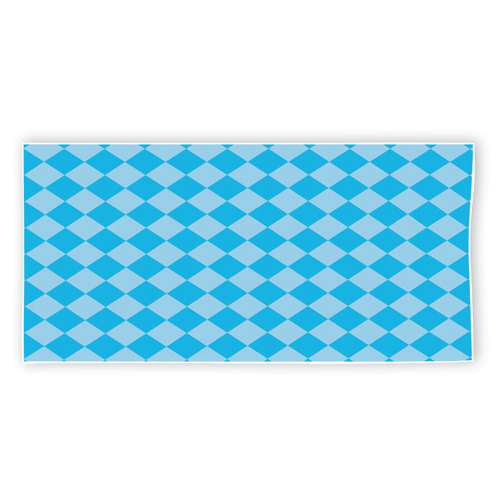 Blue Harlequin Pattern Print Beach Towel