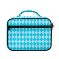 Blue Harlequin Pattern Print Briefcase Bible Bag