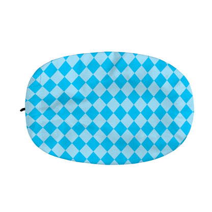 Blue Harlequin Pattern Print Car Side Mirror Covers