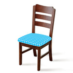 Blue Harlequin Pattern Print Chair Cushion Cover