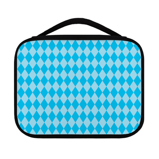 Blue Harlequin Pattern Print Classic Bible Case