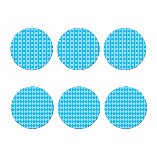 Blue Harlequin Pattern Print Coaster Set