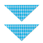 Blue Harlequin Pattern Print Dog Bandana