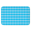 Blue Harlequin Pattern Print Indoor Door Mat