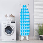 Blue Harlequin Pattern Print Ironing Board Cover