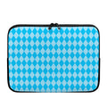 Blue Harlequin Pattern Print Laptop Sleeve