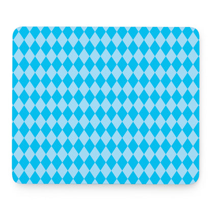 Blue Harlequin Pattern Print Mouse Pad