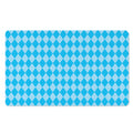 Blue Harlequin Pattern Print Polyester Doormat