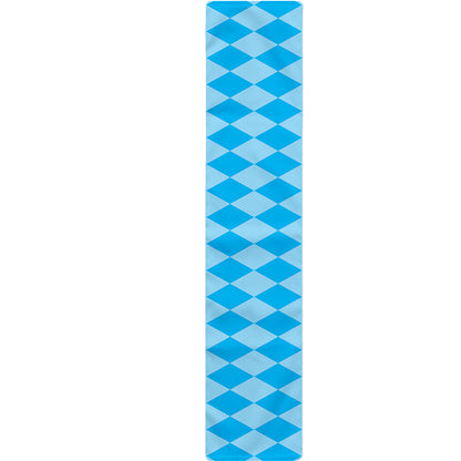 Blue Harlequin Pattern Print Table Runner