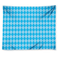 Blue Harlequin Pattern Print Tapestry