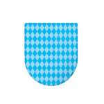 Blue Harlequin Pattern Print Toilet Lid Cover