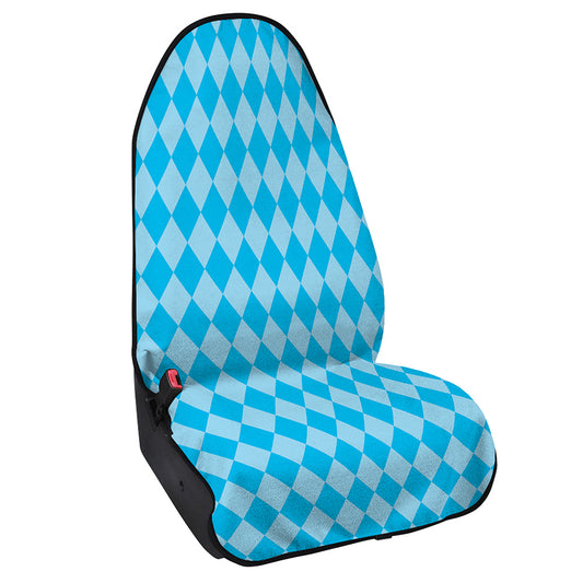 Blue Harlequin Pattern Print Waterproof Car Seat Cover