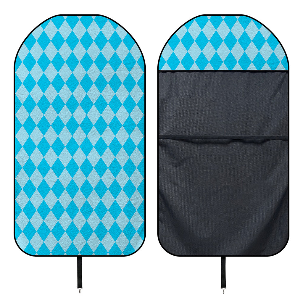Blue Harlequin Pattern Print Waterproof Car Seat Cover