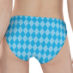 Blue Harlequin Pattern Print Women's Panties