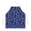 Blue Hawaiian Tropical Pattern Print Adjustable Apron