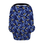 Blue Hawaiian Tropical Pattern Print Baby Seat Cover