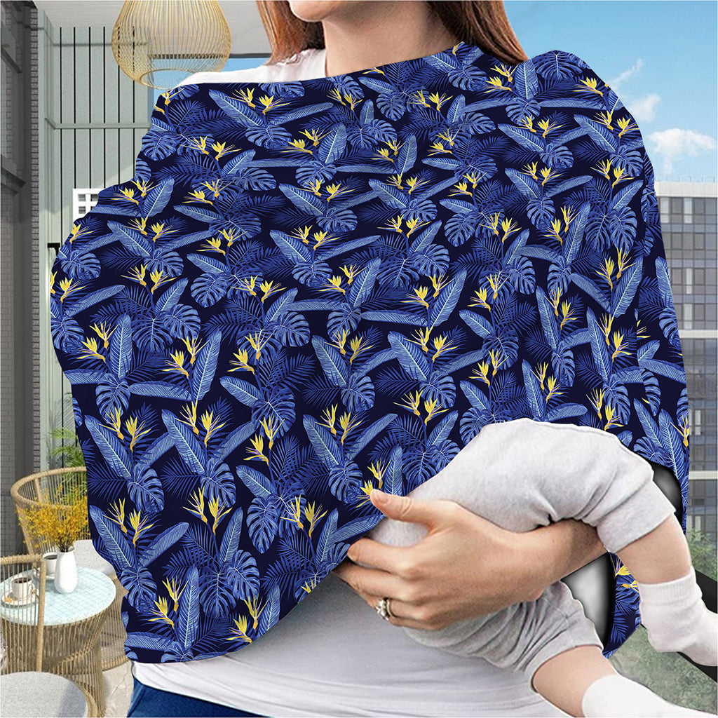 Blue Hawaiian Tropical Pattern Print Baby Seat Cover
