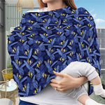 Blue Hawaiian Tropical Pattern Print Baby Seat Cover