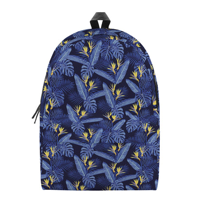 Blue Hawaiian Tropical Pattern Print Backpack